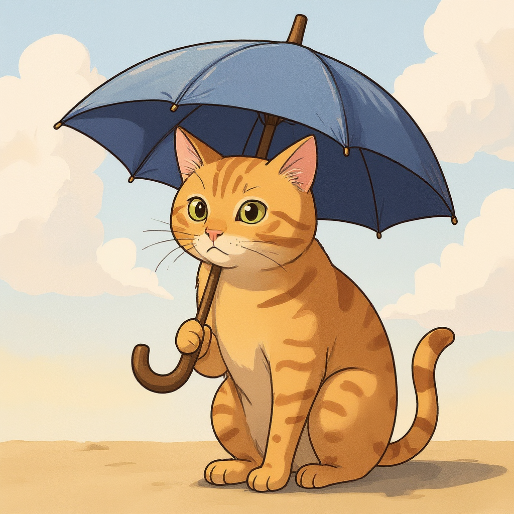 A Cut Cat Holding An