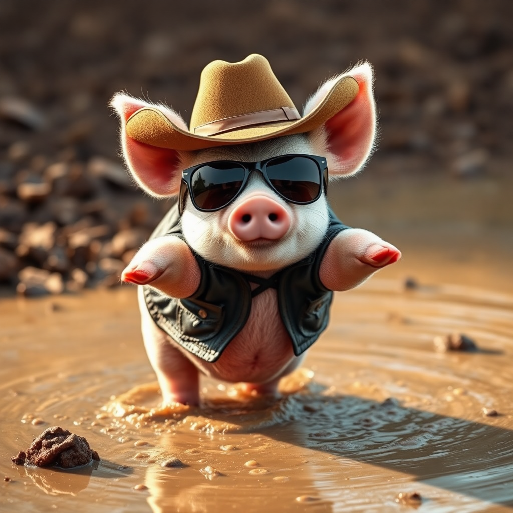 A Ridiculously Chubby Little Piglet