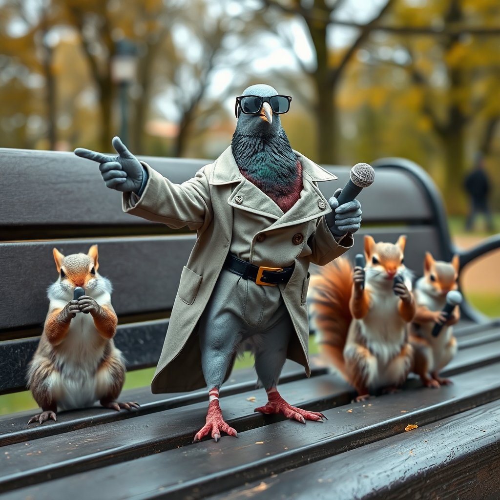 A Sassy Pigeon In A