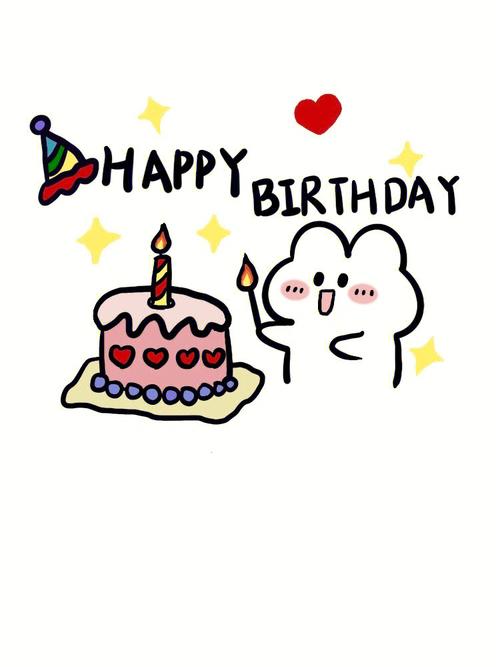 cute rabbit happy birthday